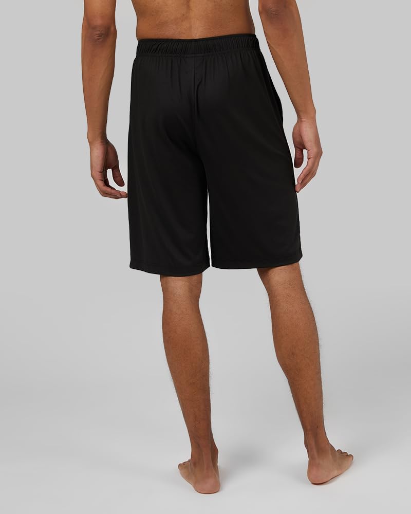 32 Degrees Cool Mens Knit Wicking Lounge Sleep Short, Black, Medium - Image 3